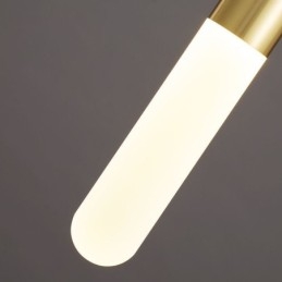 Lampada a sospensione moderna spazzolata in ottone e acrilico E26/E27 6x37 cm