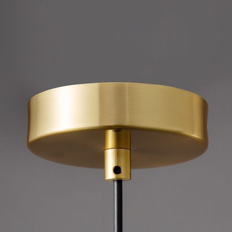Lampada a sospensione moderna spazzolata in ottone e acrilico E26/E27 6x37 cm