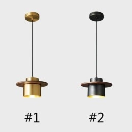 Lampada a sospensione moderna in ottone, 1 luce, attacco E26/E27, 20 × 10 cm
