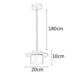 Lampada a sospensione moderna in ottone, 1 luce, attacco E26/E27, 20 × 10 cm