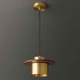 Lampada a sospensione moderna in ottone, 1 luce, attacco E26/E27, 20 × 10 cm