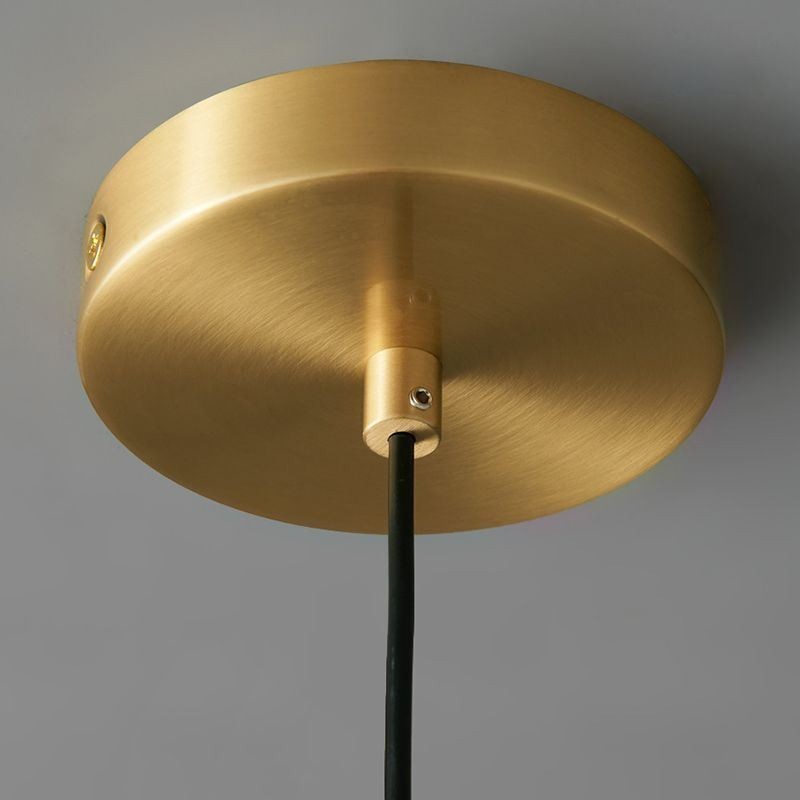 Lampada a sospensione moderna in ottone, 1 luce, attacco E26/E27, 20 × 10 cm