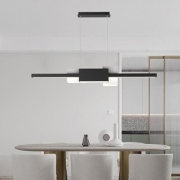 Lampada a sospensione LED moderna minimalista a strisce 120 x 20 cm 84W