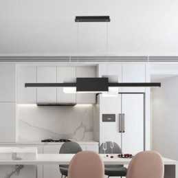 Lampada a sospensione LED moderna minimalista a strisce 120 x 20 cm 84W