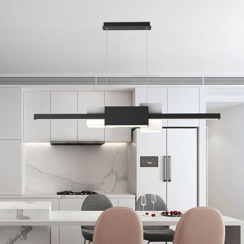Lampada a sospensione LED moderna minimalista a strisce 120 x 20 cm 84W
