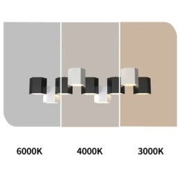 Lampada a sospensione LED esagonale moderna, 108 W, dimmerazione tricolore, 126 × 31 × 14 cm