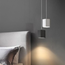 Lampada a sospensione LED esagonale moderna semplice 24W 38x14 cm