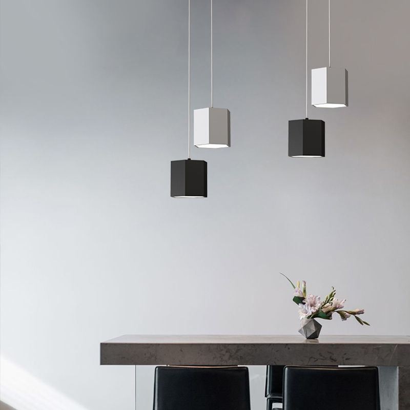 Lampada a sospensione LED esagonale moderna semplice 24W 38x14 cm