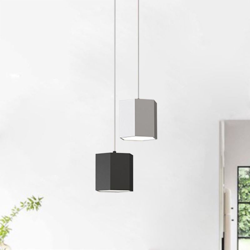 Lampada a sospensione LED esagonale moderna semplice 24W 38x14 cm