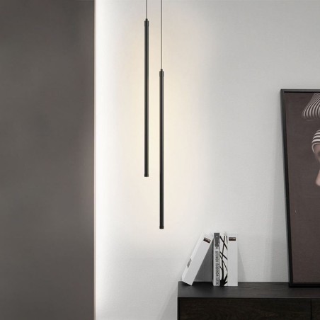 Lampada a sospensione Nordic Long Tube Island LED 2 luci 13x60 cm / 13x90 cm