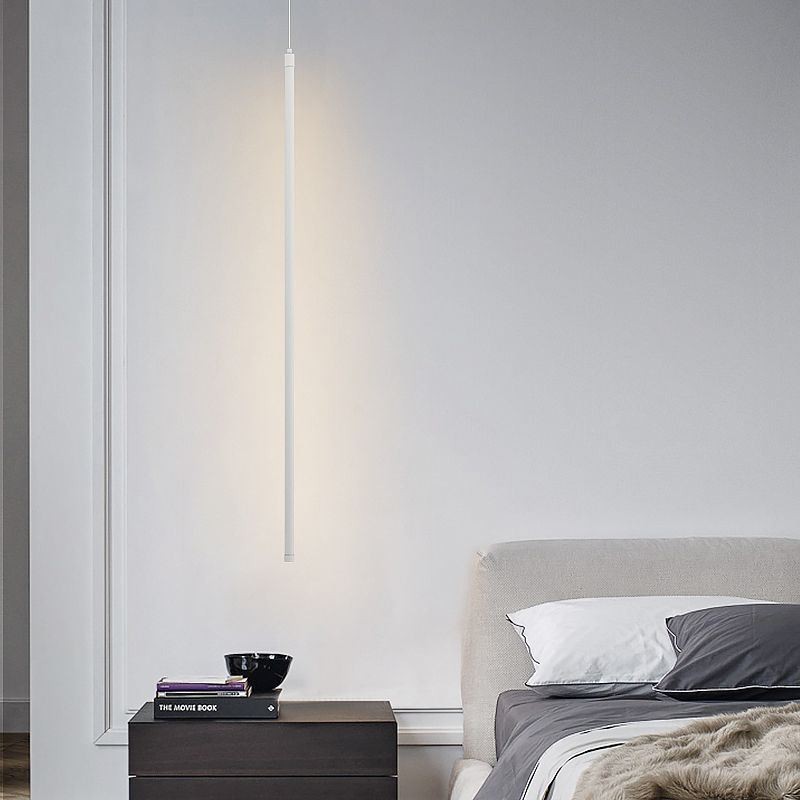 Lampada a sospensione Nordic Long Tube Island LED 2 luci 13x60 cm / 13x90 cm