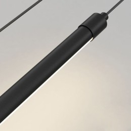 Lampada a sospensione Nordic Long Tube Island LED 2 luci 13x60 cm / 13x90 cm