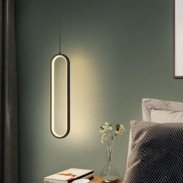 Lampada a sospensione ovale moderna minimalista in acrilico