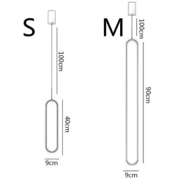 Lampada a sospensione ovale moderna minimalista in acrilico