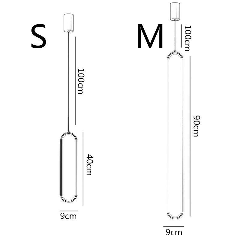 Lampada a sospensione ovale moderna minimalista in acrilico