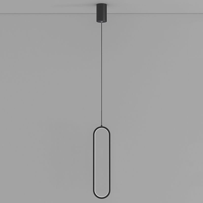 Lampada a sospensione ovale moderna minimalista in acrilico