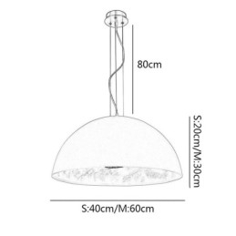 Lampada a sospensione semicircolare minimalista nordica per caffè