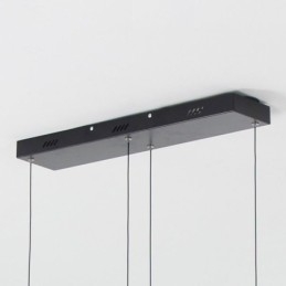 Lampadario a sospensione LED nero in acrilico 30W 24×121 cm