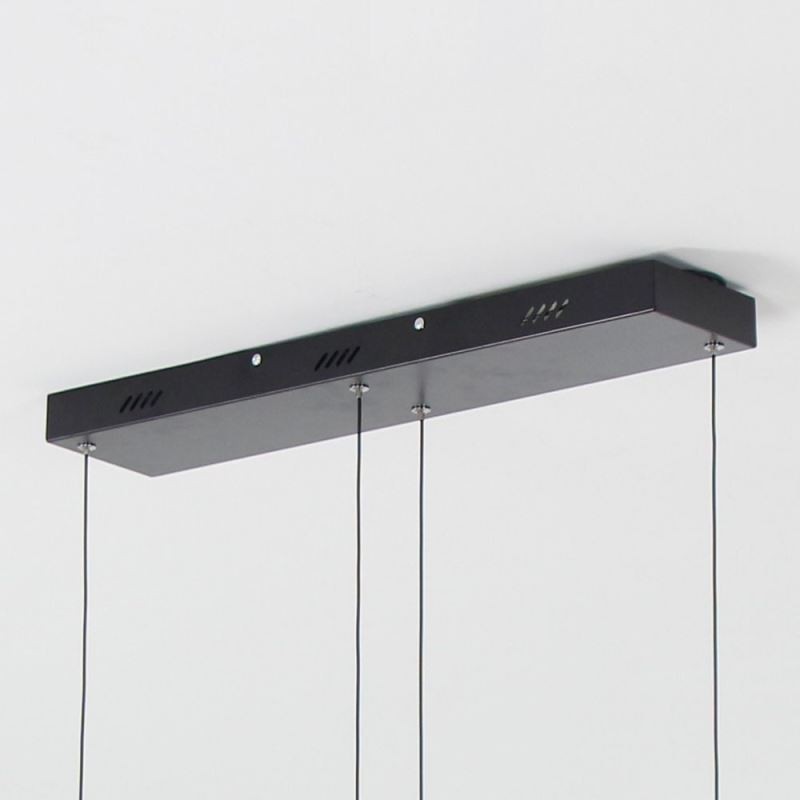 Lampadario a sospensione LED nero in acrilico 30W 24×121 cm