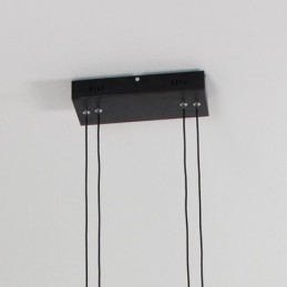 Lampadario LED moderno con cornice nera in acrilico