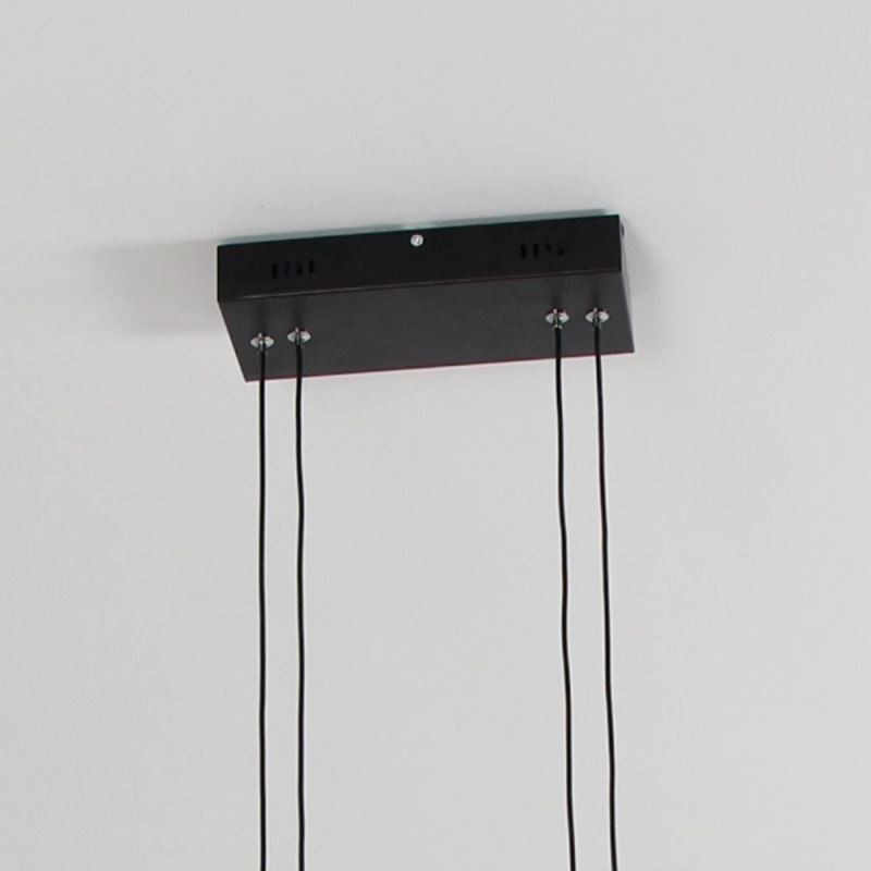Lampadario LED moderno con cornice nera in acrilico