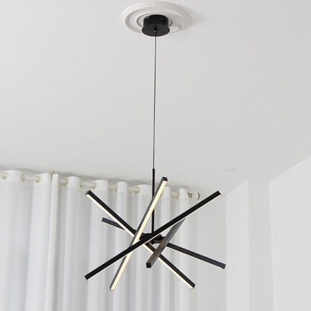 Lampada a sospensione LED moderna dimmerabile nera da soffitto