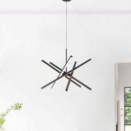 Lampada a sospensione LED moderna dimmerabile nera da soffitto