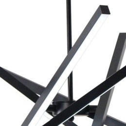 Lampada a sospensione LED moderna dimmerabile nera da soffitto