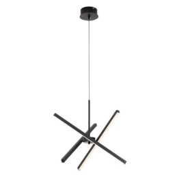 Lampada a sospensione LED moderna dimmerabile a striscia nera