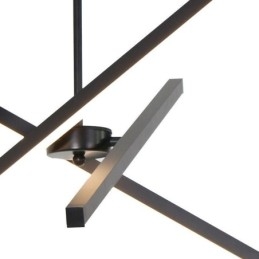 Lampada a sospensione LED moderna dimmerabile a striscia nera