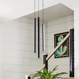 Lampadario a sospensione LED moderno a striscia lunga per duplex