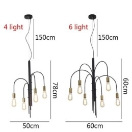 Lampadario moderno in ferro a sospensione semplice