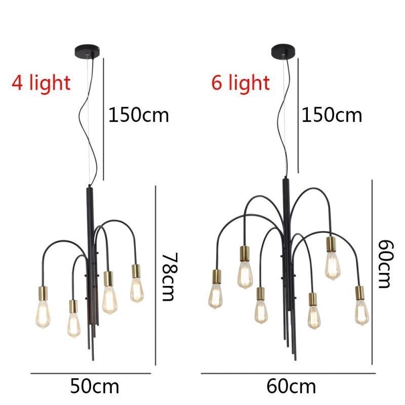 Lampadario moderno in ferro a sospensione semplice