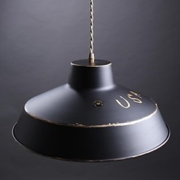 Lampadario a sospensione in metallo dipinto a ciotola nero e bronzo, 1 luce