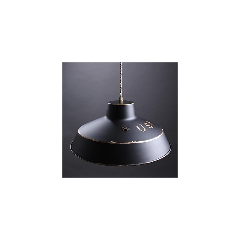 Lampadario a sospensione in metallo dipinto a ciotola nero e bronzo, 1 luce