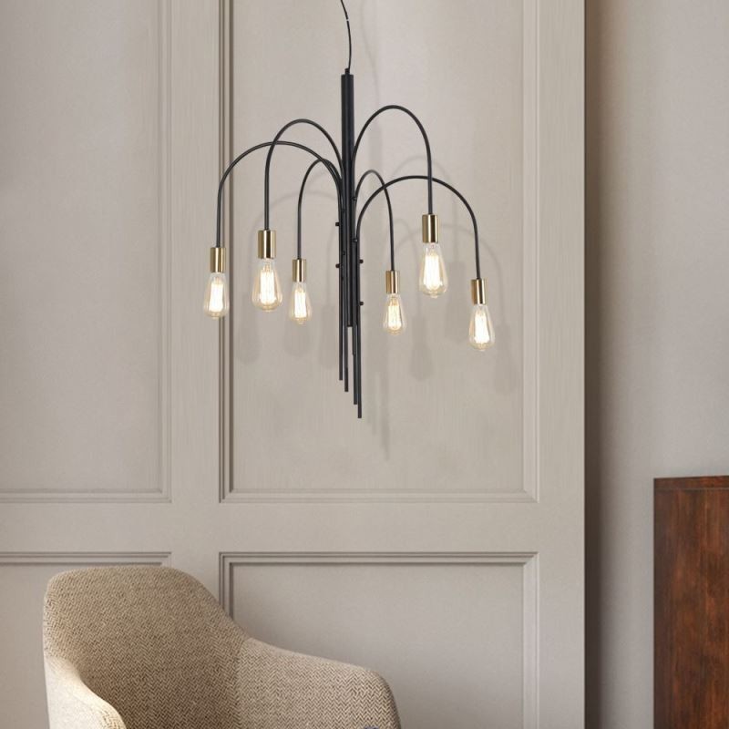 Lampadario moderno in ferro a sospensione semplice