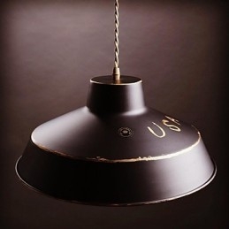 Lampadario a sospensione in metallo dipinto a ciotola nero e bronzo, 1 luce