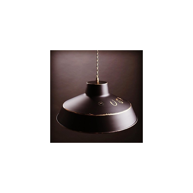 Lampadario a sospensione in metallo dipinto a ciotola nero e bronzo, 1 luce