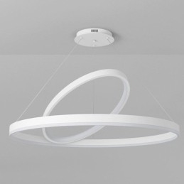 Lampada a sospensione moderna ad anelli circolari in acrilico