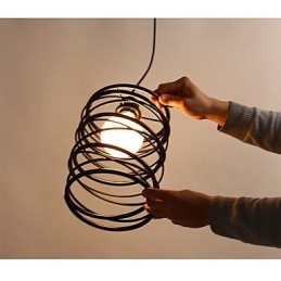 Lampadario classico mini in metallo nero
