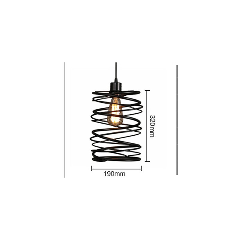 Lampadario classico mini in metallo nero