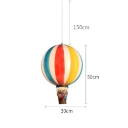 Lampada a sospensione a palloncino colorata con decorazione in acrilico