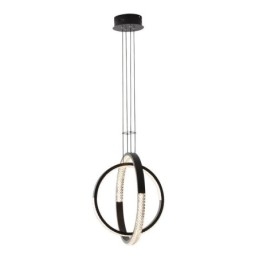 Lampadario a sospensione moderno a 2 anelli LED 50W 50x50 cm