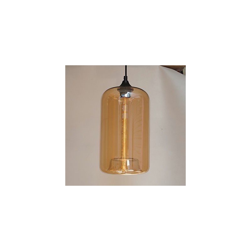 Lampada a sospensione bottiglia minimalista 1 luce in ferro dipinto
