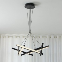Lampadario a sospensione moderno a forma di ramo d'albero, 8 luci LED, 60 x 23 cm