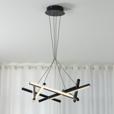 Lampadario a sospensione moderno a forma di ramo d'albero, 8 luci LED, 60 x 23 cm