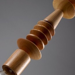Lampadario mini classico tradizionale in legno e bambù