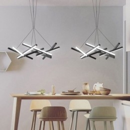 Lampadario a sospensione moderno a forma di ramo d'albero, 8 luci LED, 60 x 23 cm