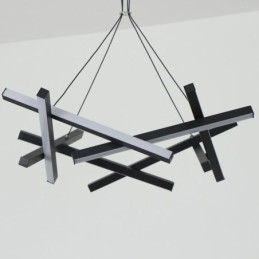 Lampadario a sospensione moderno a forma di ramo d'albero, 8 luci LED, 60 x 23 cm