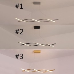 Lampada a sospensione LED moderna Twist, 30W, 2400 lm, 97x12 cm, cavo 150 cm, dimmerabile 3000-6000K